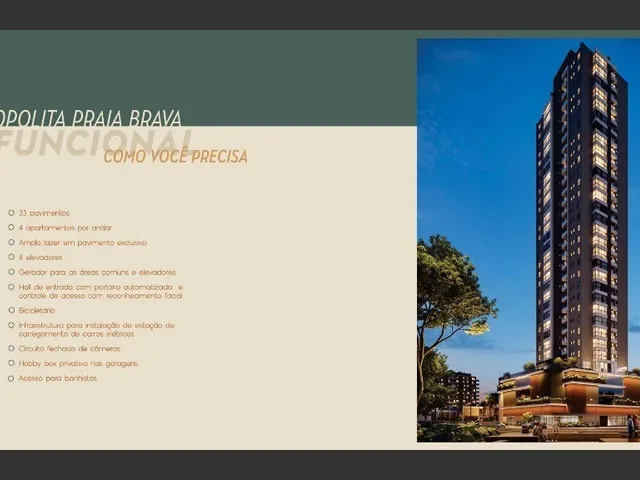 Imagem 13: POSITANO RESIDENCIAL - APARTAMENTO 03 SUÍTES - NA PRAIA BRAVA