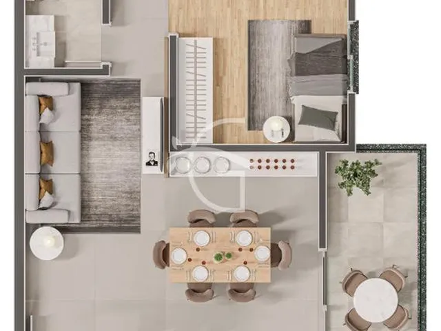 Imagem 2: Condomínio La Dolce Vita! Apartamento com 100,49 m ² na planta. Conta com