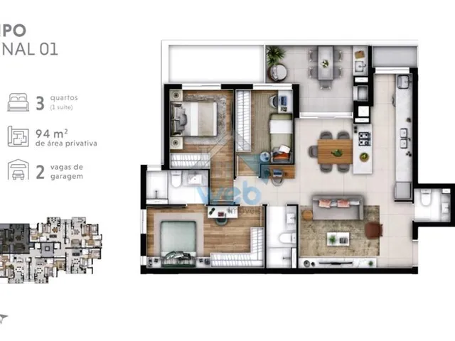 Imagem 10: Luna - Apartamentos de alto padrão à venda no Bairro Cabral, com excelente acabamento e