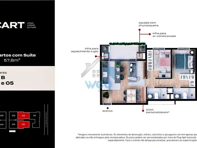 Imagem 6: Heart Urban Habitat - Apartamentos à venda no Bairro Santa Felicidade, com 2 e 3 quartos