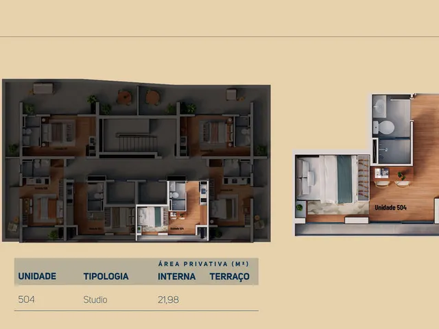 Imagem 4: Âmbar Apartamento com 1 dormitório