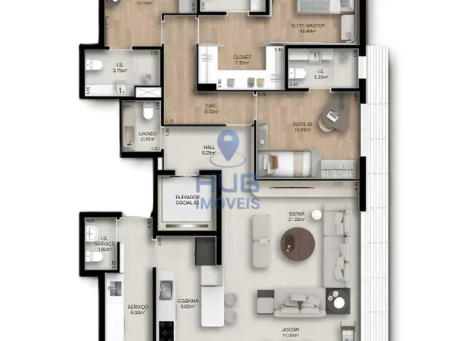 Imagem 2: Apartamento 3 Dormitórios para venda em Curitiba - PR