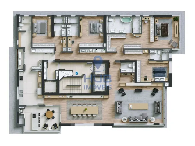 Imagem 2: Apartamento 4 Dormitórios para Venda em Curitiba - Pr
