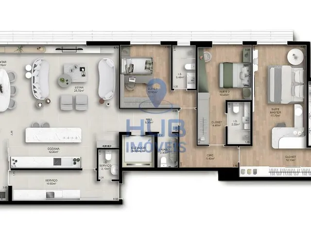 Imagem 3: Apartamento 3 Dormitórios para venda em Curitiba - PR