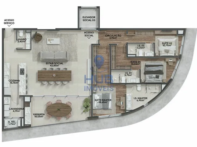Imagem 15: Apartamento 3 Dormitórios para venda em Curitiba - PR