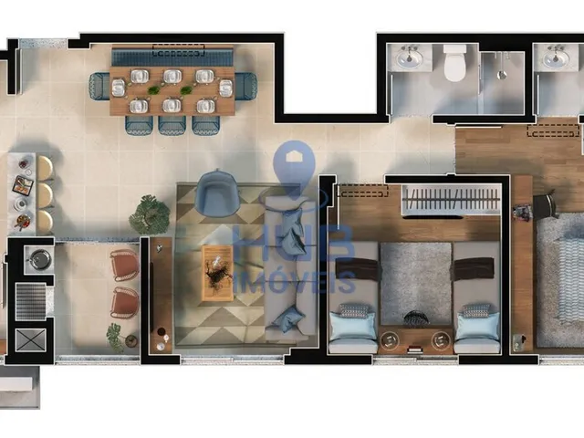 Imagem 8: Apartamento 2 Dormitórios para venda em Florianópolis - SC