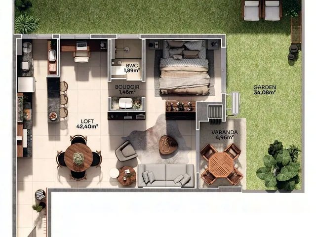 Imagem 2: Apartamento 1 Dormitórios para venda em Florianópolis - SC