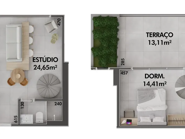 Imagem 4: Loft 1 Dormitórios para venda em Florianópolis - SC