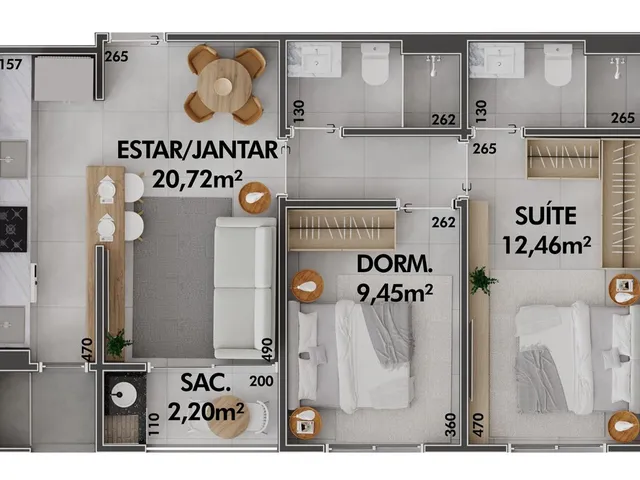Imagem 8: Loft 1 Dormitórios para venda em Florianópolis - SC