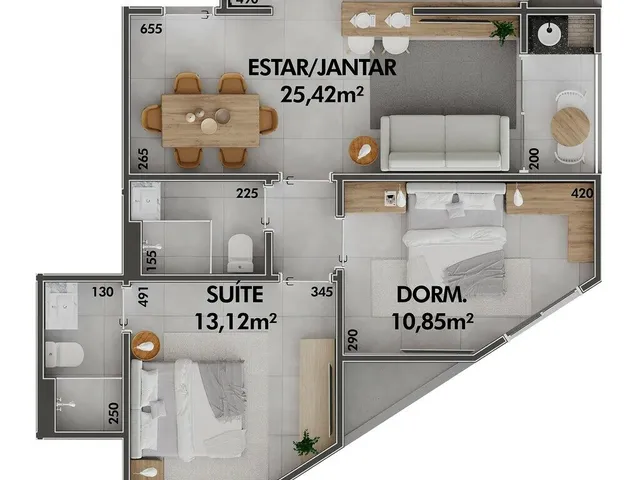 Imagem 9: Loft 1 Dormitórios para venda em Florianópolis - SC