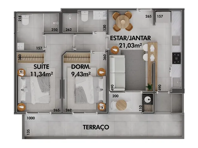 Imagem 13: Loft 1 Dormitórios para venda em Florianópolis - SC