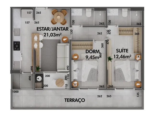 Imagem 14: Loft 1 Dormitórios para venda em Florianópolis - SC