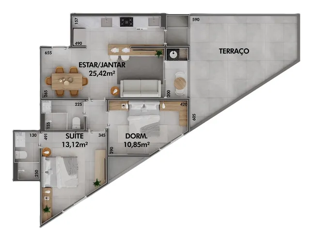 Imagem 16: Loft 1 Dormitórios para venda em Florianópolis - SC