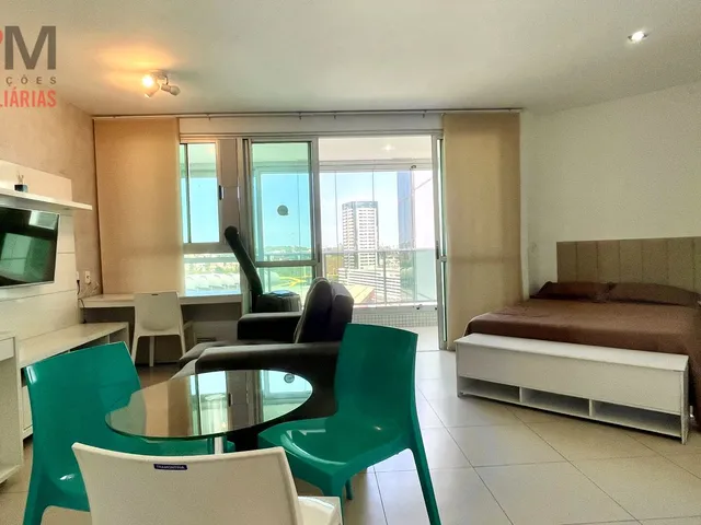 Imagem 6: Apartamento de 1/4 mobiliado, com varanda fechada e com hidromassagem, no Ed. Mundo Plaza