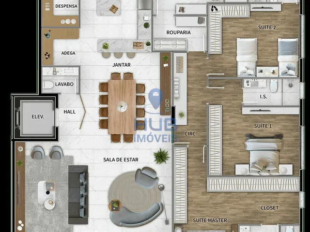 Imagem 3: Apartamento 3 Dormitórios para venda em Curitiba - PR