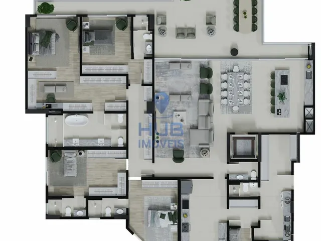 Imagem 3: Apartamento 4 Dormitórios para venda em Curitiba - PR