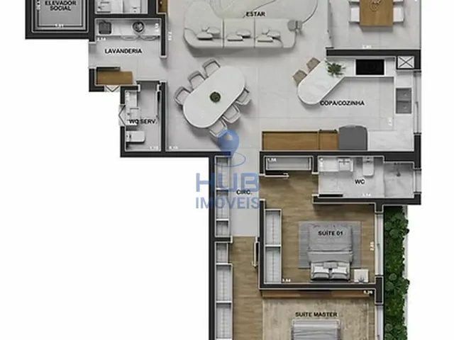 Imagem 3: Apartamento 2 Dormitórios para Venda em Curitiba - Pr