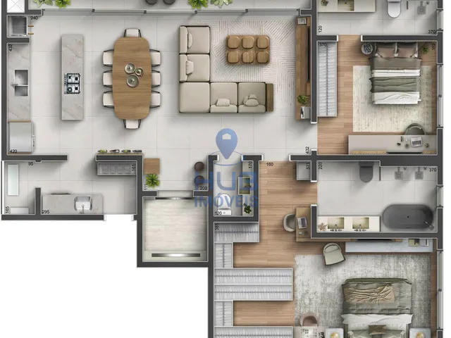 Imagem 2: Apartamento 3 Dormitórios para venda em Curitiba - PR