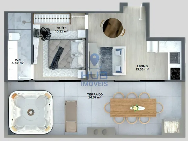 Imagem 6: Studio 1Dormitório para venda em Florianópolis - SC