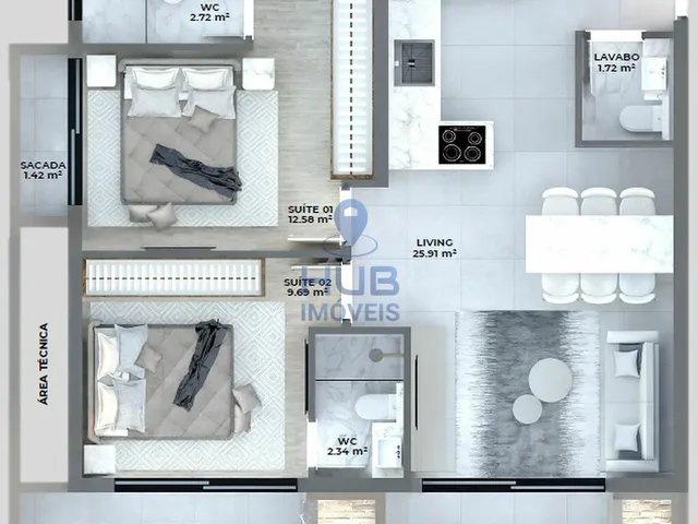 Imagem 9: Studio 1Dormitório para venda em Florianópolis - SC