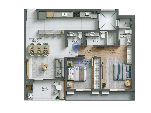 Imagem 7: Apartamento 3 Dormitórios para venda em Florianópolis - SC