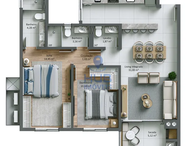 Imagem 9: Apartamento 3 Dormitórios para venda em Florianópolis - SC