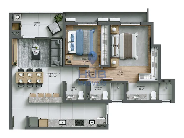 Imagem 8: Apartamento 3 Dormitórios para venda em Florianópolis - SC