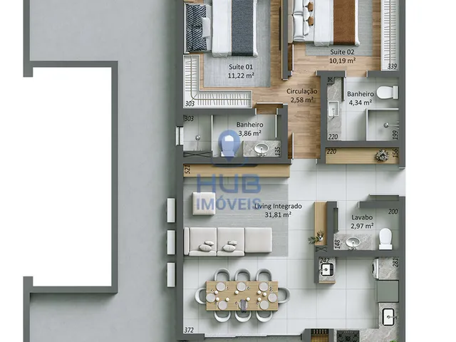 Imagem 12: Apartamento 3 Dormitórios para venda em Florianópolis - SC
