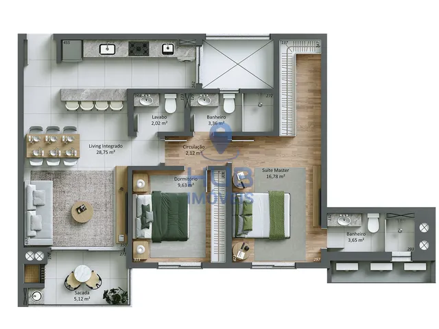 Imagem 10: Apartamento 2 Dormitórios para venda em Florianópolis - SC