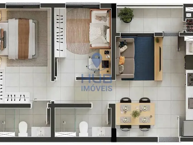 Imagem 4: Apartamento 2 Dormitórios para venda em São José - SC