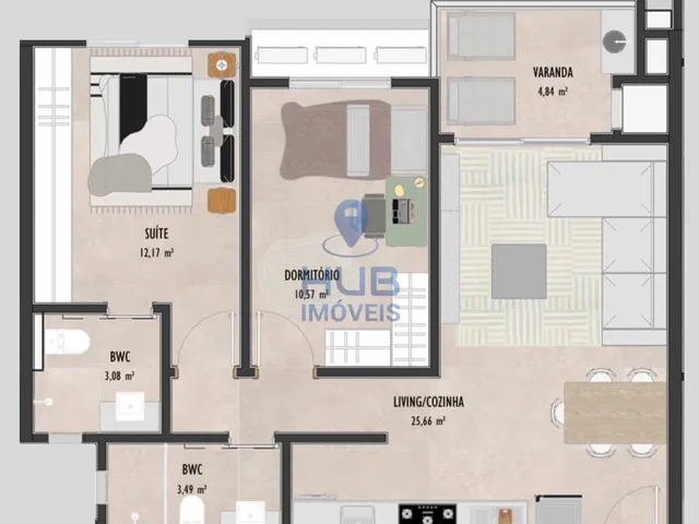 Imagem 12: Apartamento 3 Dormitórios para venda em Florianópolis - SC