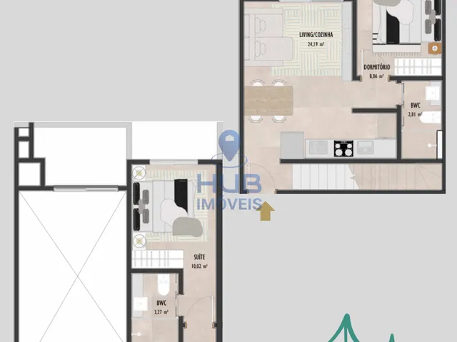Imagem 3: Apartamento 2 Dormitórios para venda em Florianópolis - SC