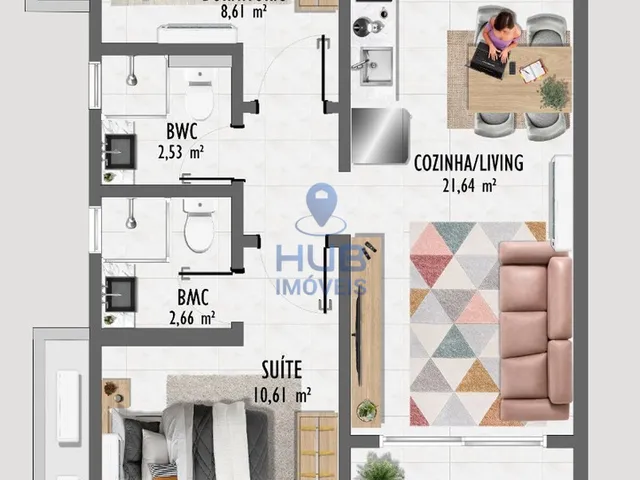 Imagem 9: Apartamento 2 Dormitórios para venda em Florianópolis - SC