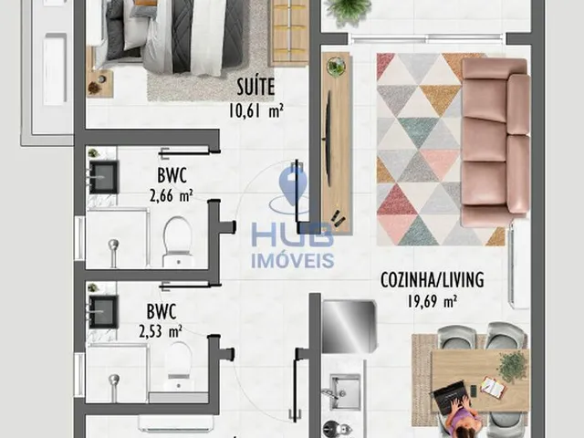 Imagem 7: Apartamento 2 Dormitórios para venda em Florianópolis - SC