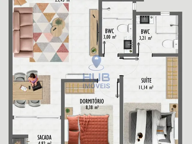 Imagem 3: Apartamento 2 Dormitórios para venda em Florianópolis - SC