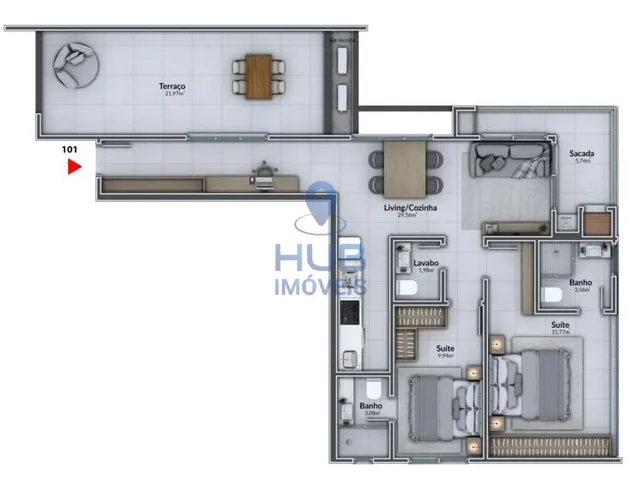 Imagem 15: Apartamento 2 Dormitórios para venda em Florianópolis - SC