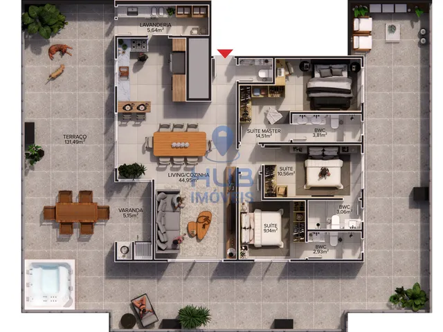 Imagem 12: Loft 3 Dormitórios para venda em Florianópolis - SC