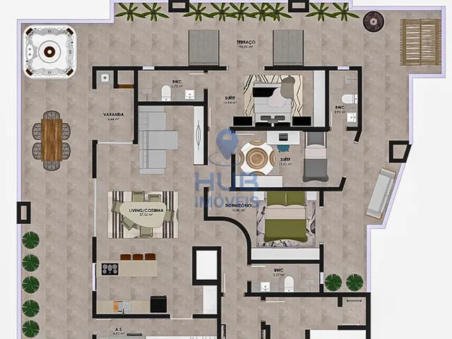 Imagem 4: Loft 1Dormitório para venda em Florianópolis - SC