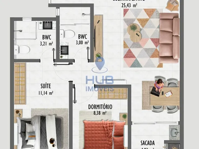 Imagem 8: Apartamento 3 Dormitórios para venda em Florianópolis - SC