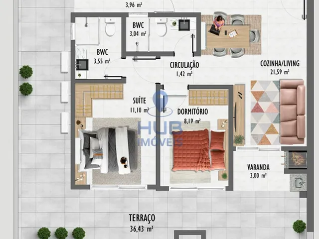 Imagem 13: Apartamento 3 Dormitórios para venda em Florianópolis - SC