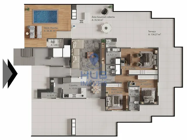 Imagem 11: Apartamento 3 Dormitórios para venda em São José - SC