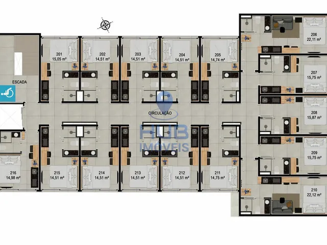Imagem 3: Studio 1Dormitório para venda em Florianópolis - SC