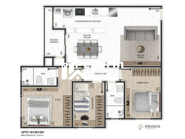 Imagem 8: Apartamento à venda com 3 quartos e churrasqueira em Centro, Pinhais
