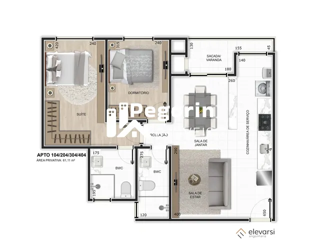 Imagem 9: Apartamento à venda com 3 quartos e churrasqueira em Centro, Pinhais