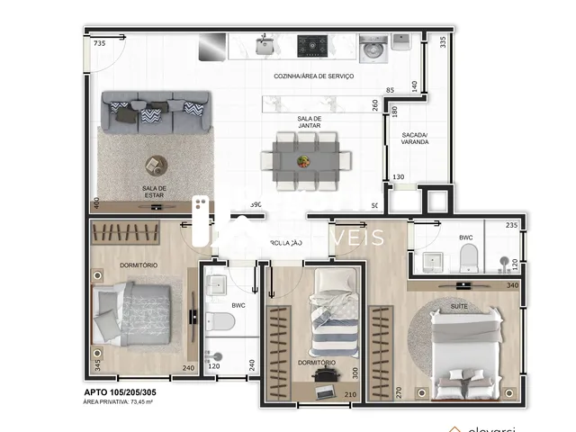 Imagem 10: Apartamento à venda com 3 quartos e churrasqueira em Centro, Pinhais