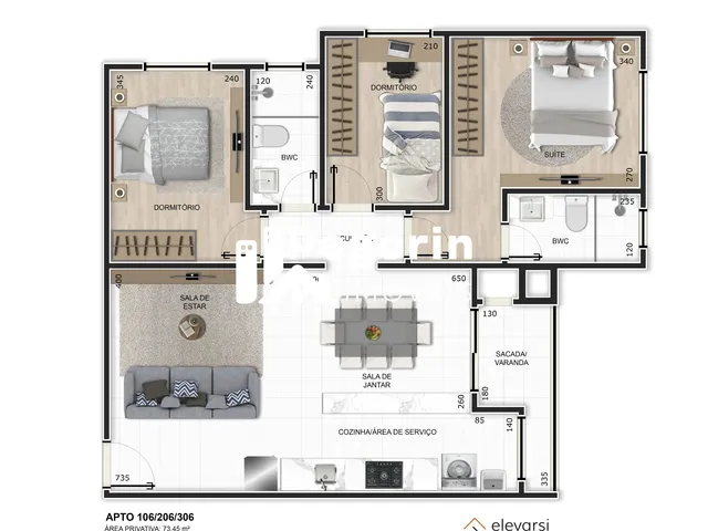 Imagem 11: Apartamento à venda com 3 quartos e churrasqueira em Centro, Pinhais