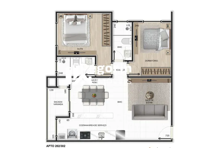 Imagem 12: Apartamento à venda com 3 quartos e churrasqueira em Centro, Pinhais