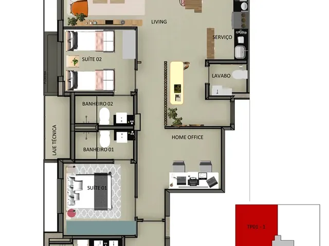 Imagem 2: DOM Apartamento com 3 dormitórios
