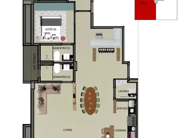 Imagem 3: DOM Apartamento com 3 dormitórios