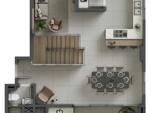 Imagem 7: Apartamento em Balneário Camboriú/Sc com 109M² Área Privativa Sendo 3 Suítes 2 Vagas de Garagem, Área de Lazer Completa